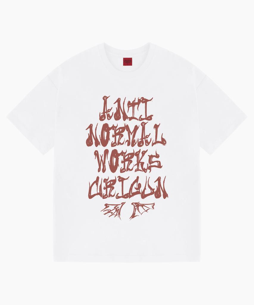 Keuligeon Anti-Normal Crigun Semi-Overfit Short Sleeve Tee White