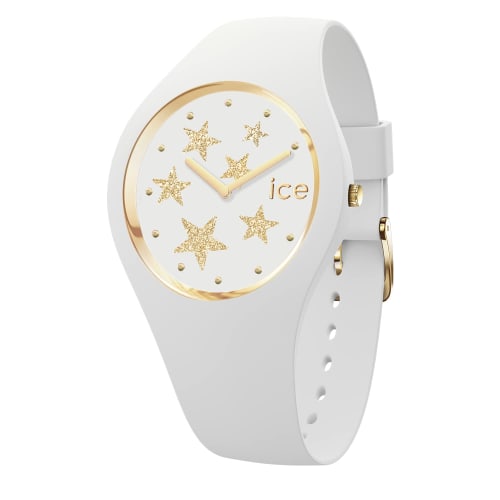 

Ice-Watch Authorized Dealer 019856 Women s ICE Glam Rock White Stars Small Watch