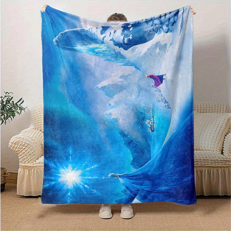 1pc. Elsa Ice Palace Blanket, Winter Wonderland Home Decor, Office Throw, Outdoor Gift for Kids & Adults