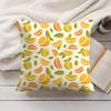 Lemon Pattern Cushion Cover Soft Short Plush Pillow Cover Smooth Cozy Texture Aesthetic Cushion Case Home Decor
