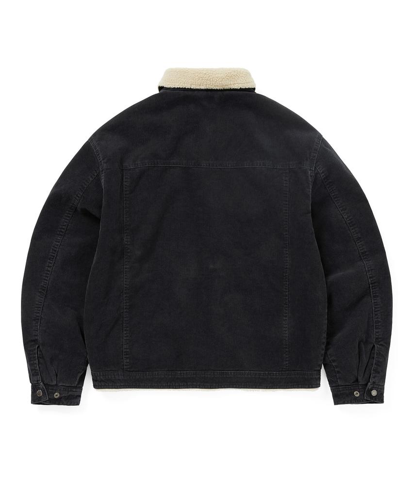 Thisisneverthat Sherpa Lined Corduroy Trucker Jacket Black