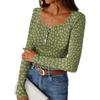 Women's Slim Bottom T-shirt Fashion Casual Gradient Printing Round Neck Pullover Long Sleeve Top