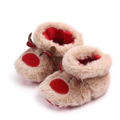Winter Baby Girls Boys Keep Warm Shoes Christmas Elk First Walkers Anti-slip Newborn Toddler Infant