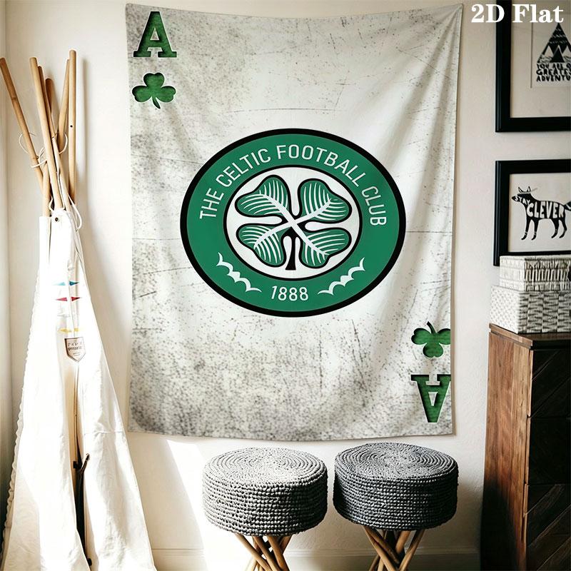 Celtic Football Club C Wall Hanging Printed Fabric Blanket Decorative Tapestries for Bedroom Living Room Home Decor