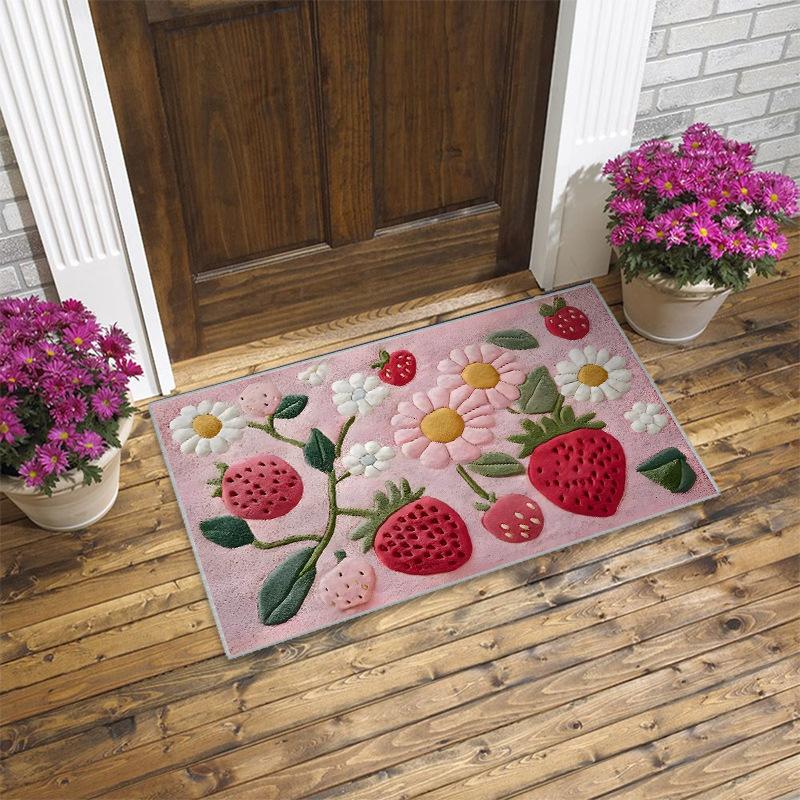 Nordic Flower Entrance Floor Mat Kitchen Bathroom Bathroom Door Absorbent Floor Mat