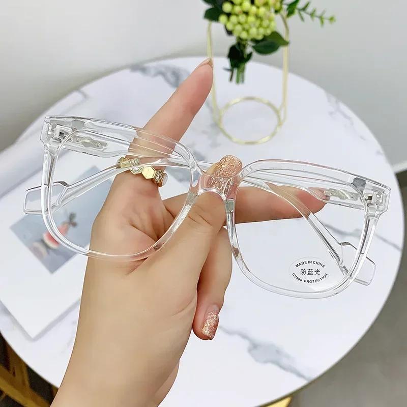 New Square Myopia Glasses Women Men Oversized Prescription Nearsighted Eyewear with Diopters Minus -1.0 -1.5 -2.0 To -6.0 Oculos