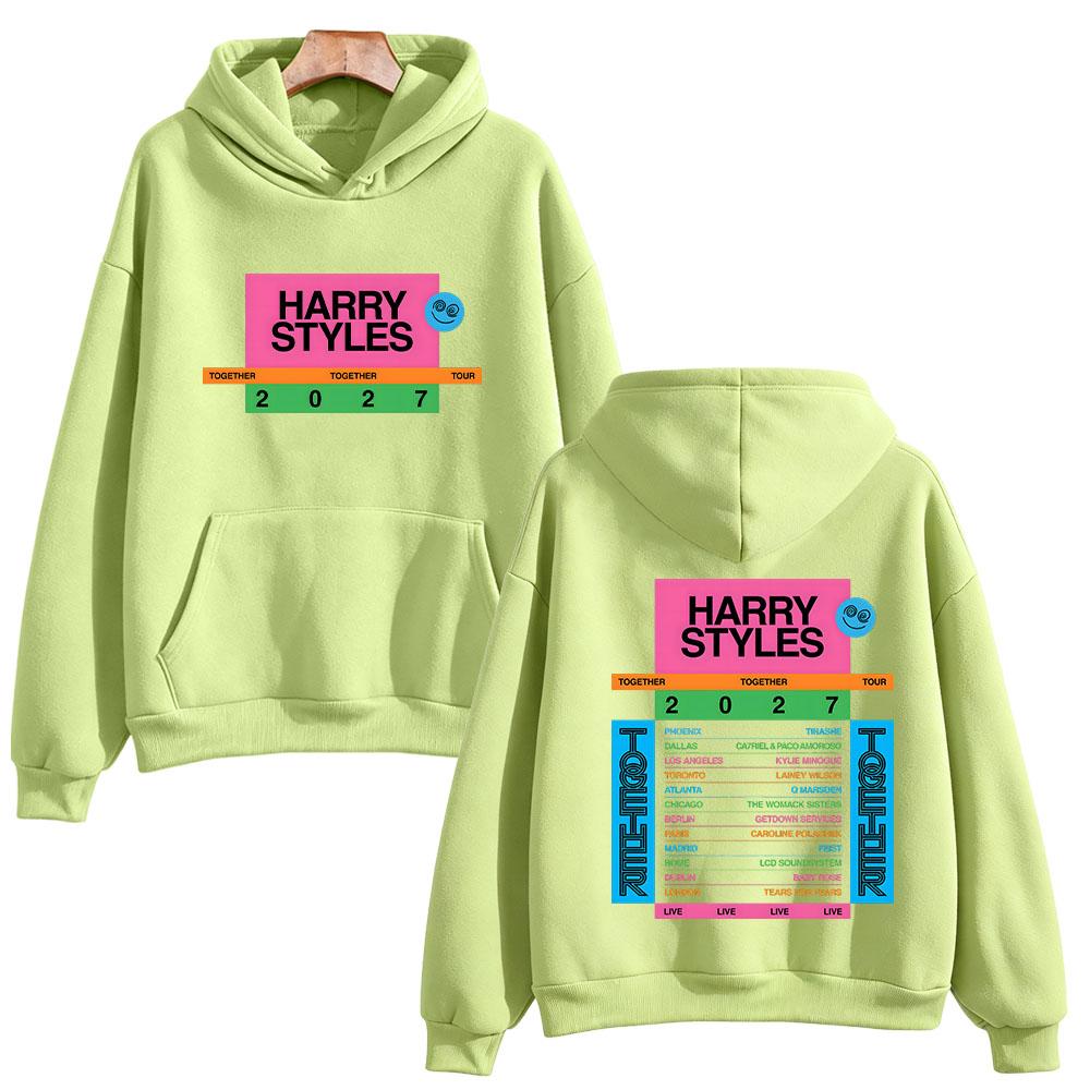 HarryStyles Together Together Tour 2027 Double Sided Print Hoodies Men Women Loose Sweatshirts Pop Fan Gift Streetwear Pullovers