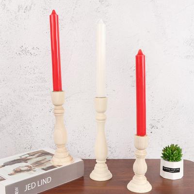 Craft Mantel Table Home Decor Stand Wood Wedding Decoration Candle Holder Wooden Pillar Candlestick Holder