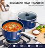 MICHELANGELO Ceramic Nonstick Frying Pan with Tempered Glass Lid Durable Stainless Steel Handle Oven and Dishwasher Safe