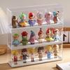 Action figures storage box, portable organizer acrylic transparent display cabinet, stackable dustproof case for dolls models