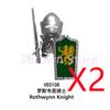 MOC Medieval Building Blocks Castle Knights Army Soldiers Warrior Accessories Warhorse Helmets Shields Armor Toy Gifts S036 DIY