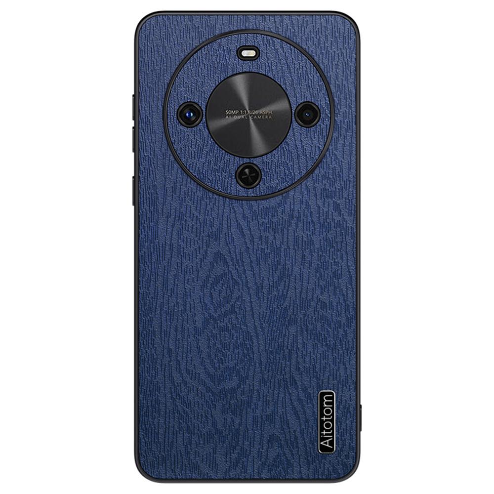 For Honor X70 5G Case Wood Texture PU Leather Coated PC TPU Phone Cover