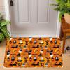 Fun Halloween Cartoon Non-Slip Indoor Carpet Rug Door Mat - Pumpkin Ghost Witch Cat Festive Home Decoration Welcome Mat