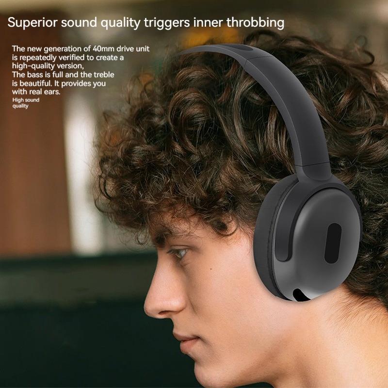 Wireless Headphones Foldable Bluetooth Sports Earphones Hifi Stereo Noise Reduction Headphones with Mic Over Ear Gamer Headsets