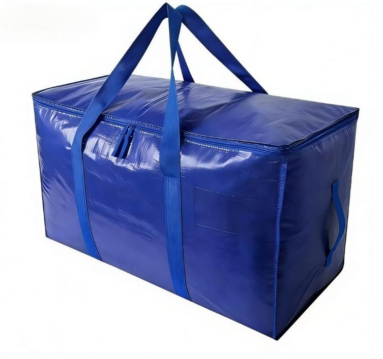 1pc Extra Large Moving Bags with Zippers Carrying Handles Heavy Duty Storage Tote Moving Boxes for Space Saving