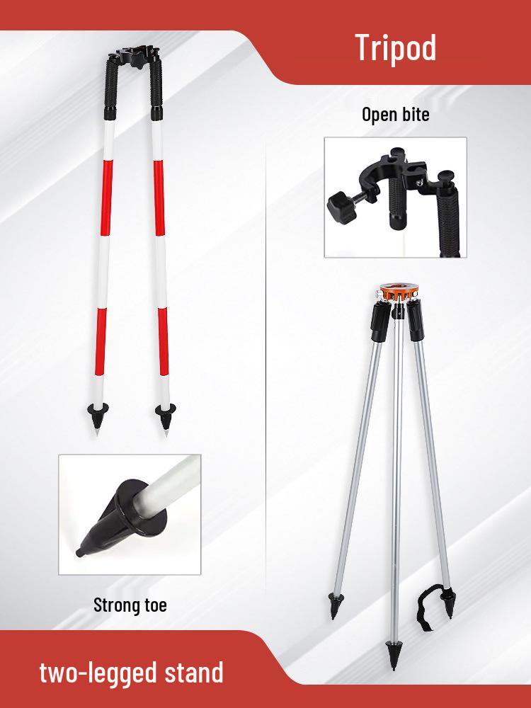 Leica RTK/GPS Tripod Stand with Centering Pole and Measuring Prism, Adjustable to 2.15m, 3m, and 5m.