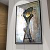 Nowy Nordic Abstractowy Obraz Olejny Królik Malarstwo Artystyczne Obraz na Płótnie Salon Korytarz Bar Dekoracja Domu Mural Bez Ramy