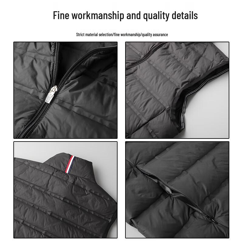 DIBINZE Men's Plus Size Lightweight Stand Collar Duck Down Vest