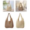 Women Straw Woven Tote Bag Shoulder Bags Retro Style Large Handmade Purse Straw Bag for Vacation Daily Wear Summer Beach Travel