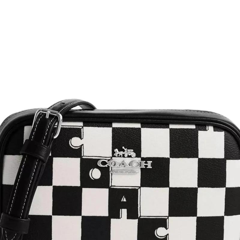 COACH Jamie Canvas Leather Camera Bag , Shoulder Bag , Crossbody Bag Small Women's Black (Unisex) Shoulder Bags CR172 SVA16