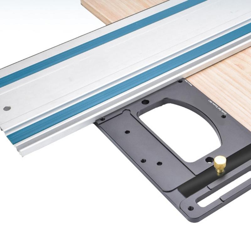 90 Degree Right Angle Stop Woodworking Tracksaw Square Guide Rails Square Clamp Positioning Plate with Edges Support