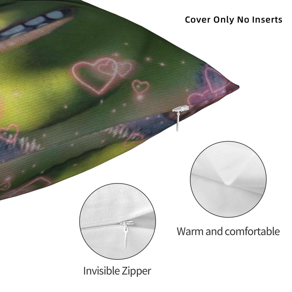 Pillow Case Shreks Pun Square  Pillow Cover For Sofa Home Decoration Retro Trendy Pillowcases