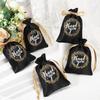 10PCS Satin Gift Bags Drawstring Jewelry Pouches Candy Bag For Thanksgiving Wedding For Birthday Holiday Party Christmas