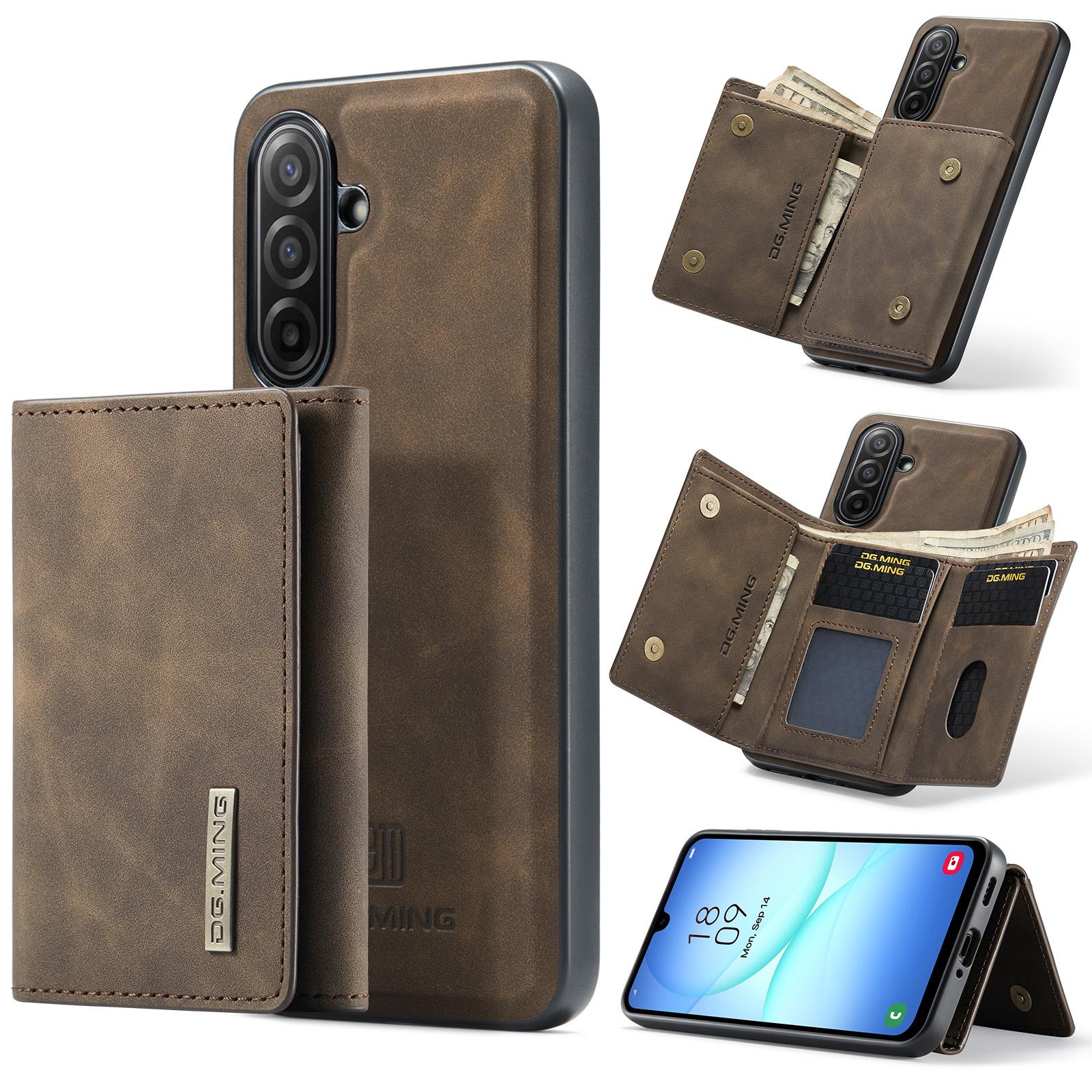 

2 in 1 Detachable Magnetic Leather Card Solt Wallet Case For Samsung Galaxy S25 Ultra S24 Plus S23 S22 A17 A16 A26 A36 Bag Cover Galaxy S23+ кавовий