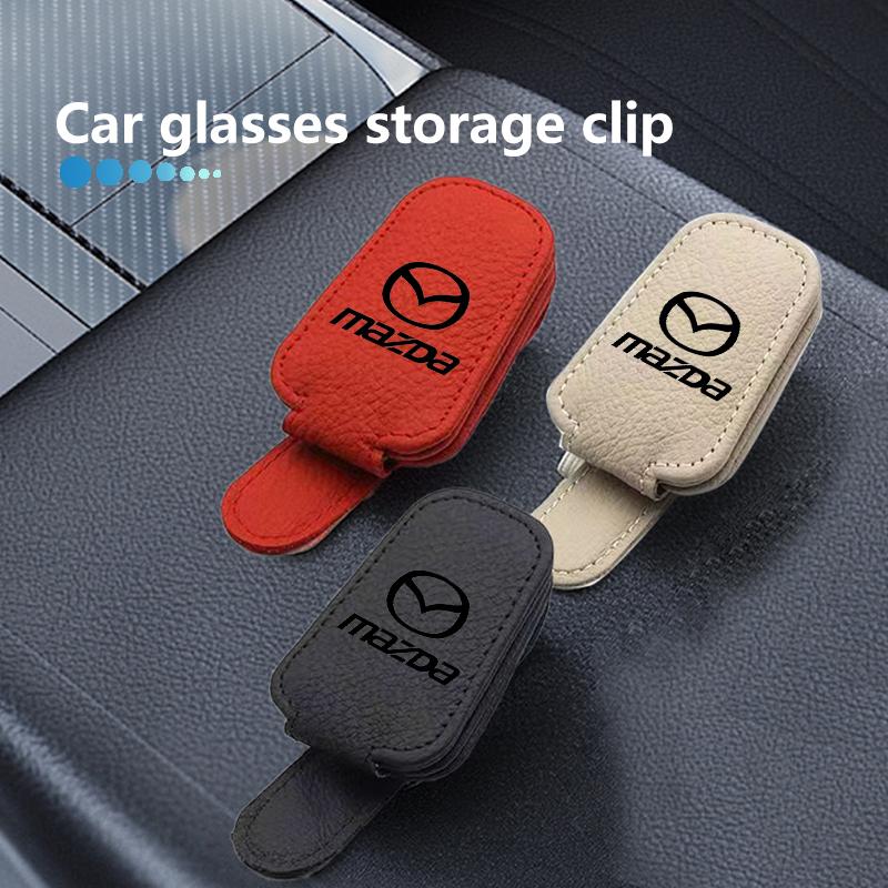 For Mazda Multifunctional Car Sun Visor Glasses Holder Sunglasses Clip 3 6 CX5 2 CX3 CX9 MX5 RX8 Axela Demio Atenza MS