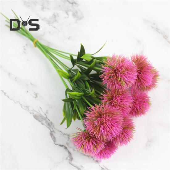 10 Bunches Simulated Dandelion Flower Ball Lifelike Odorless No Maintenance Silk Artificial Flowers for Home Hotel Decoration