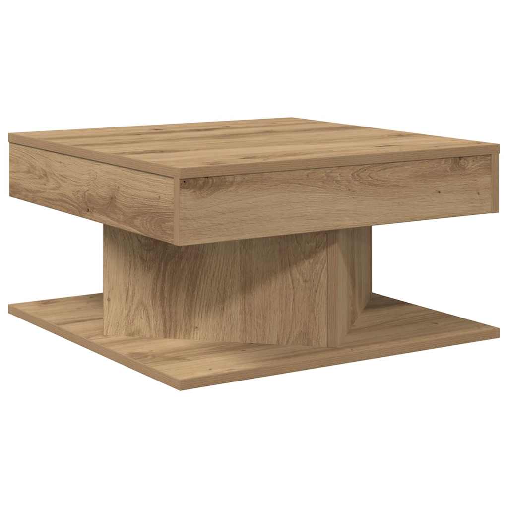 Vidaxl Stolik Kawowy, Dąb Artisan 55X55X30 Cm, Materiał Drewnopochodny