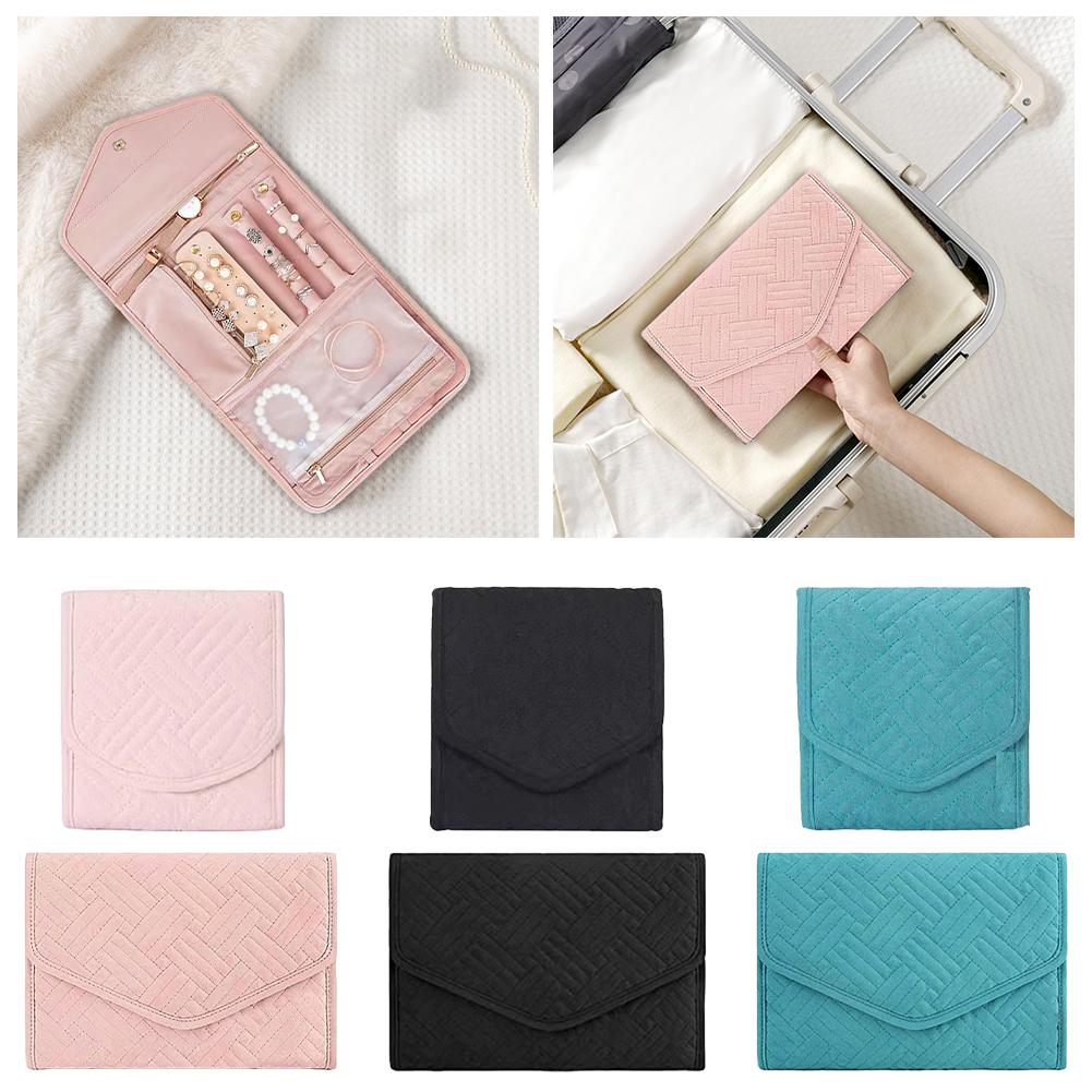 Fashion Jewelry Bag Portable Travel Storage Bag for Ring Necklace & Earrings Multifunctional Home Storage Organization