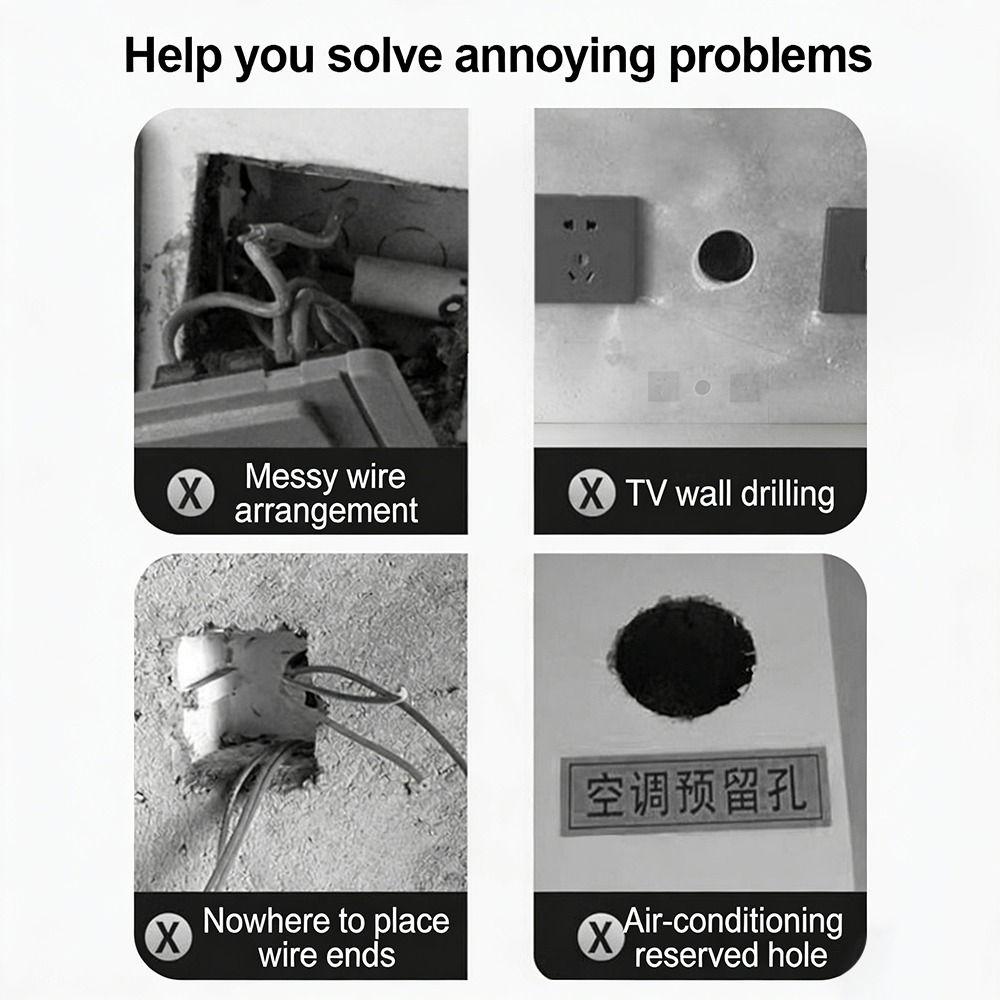 86Type Wall Hole Cover Easy Install Hole Cap Creative Air-conditioning Dust Plug  Pipe Sealing