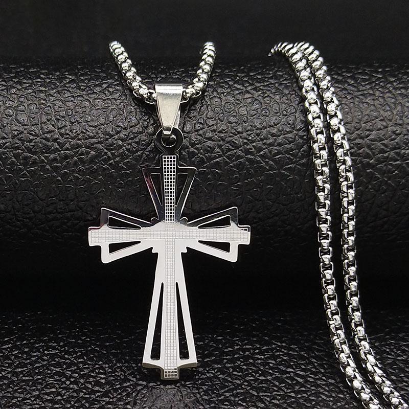 Collana Con Ciondolo Croce In Argento Unisex - Gioiello Elegante Per Battesimo, Comunione E Anniversario