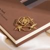 Exquisite Gold Camellia Brooch: Luxury Women's Rose Pin, Metal Clothing Accessory
