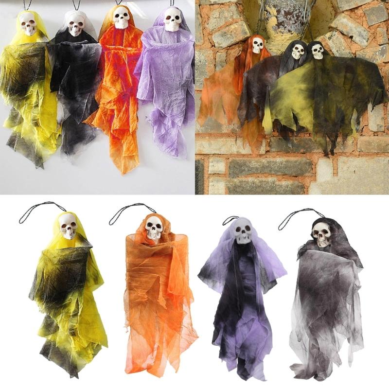 Scary Skeleton Ghost Ornament Bar Haunted House Hanging Pendant Halloween Decorations or Haunted House Displays