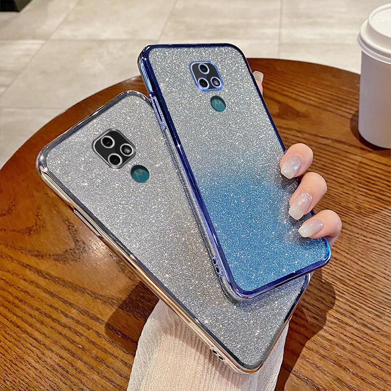 Módní třpytivý kryt pro Motorola Moto G9 Play G9 Power G9 Plus Neon Candy Nárazuvzdorný měkký bumper Ochranné pouzdro na telefon