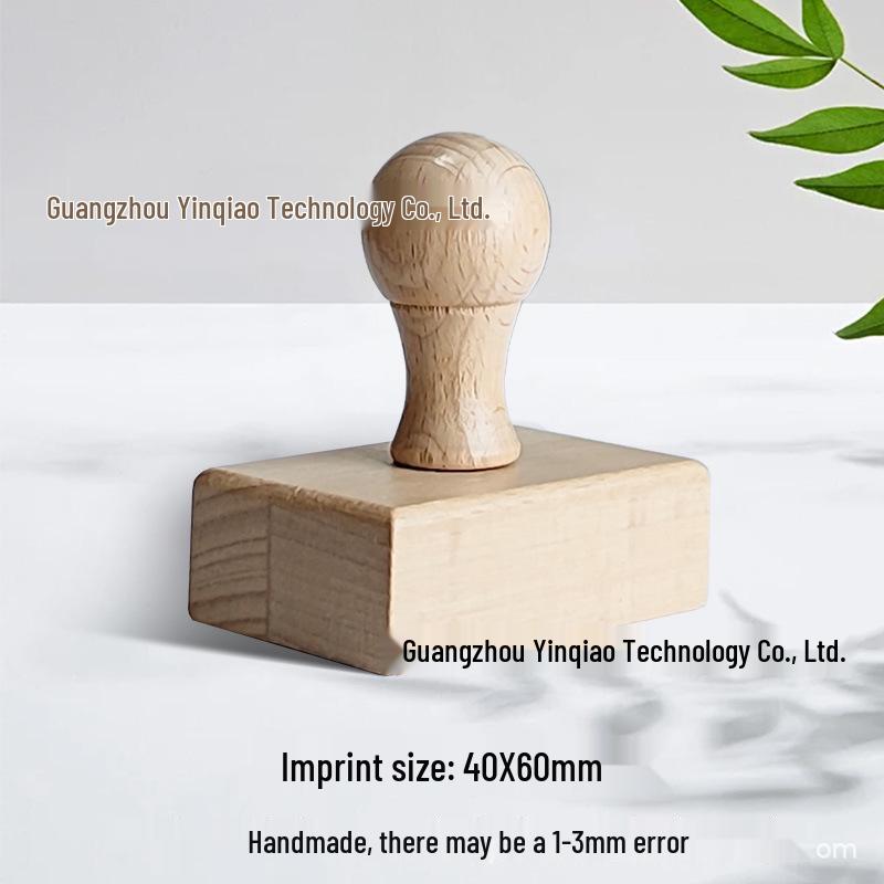 Custom DIY Wooden Rubber Stamp for Engraving and Journal Design