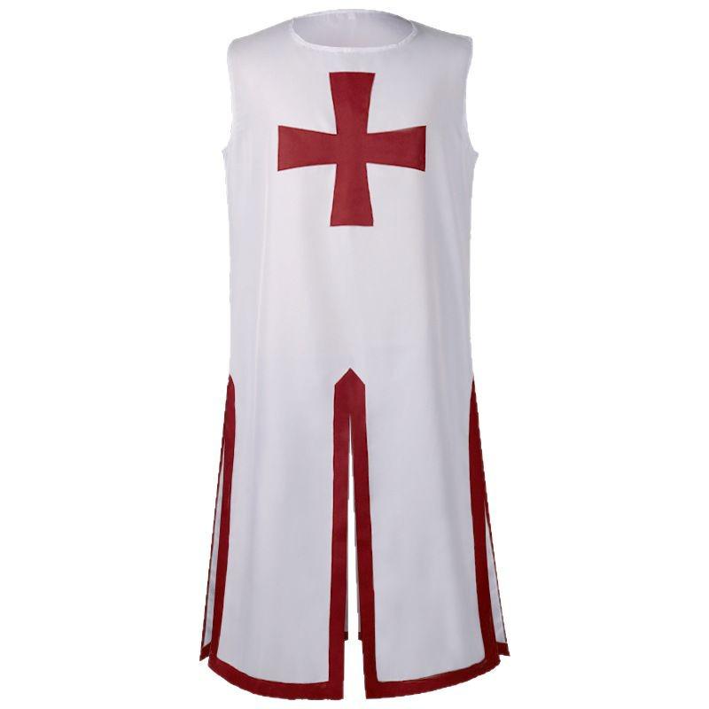 2025 Medieval Templar Women's Ball Gown Cosplay Costume - European and American Style