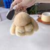 Chubby Fluffy Bunny Keychain Cartoon Animal Rabbit Plush Dolls  Keychain Decoration