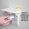 Multifunctional Wall-Mounted Outlet Shelf with Socket Storage for Kitchen or Bathroom