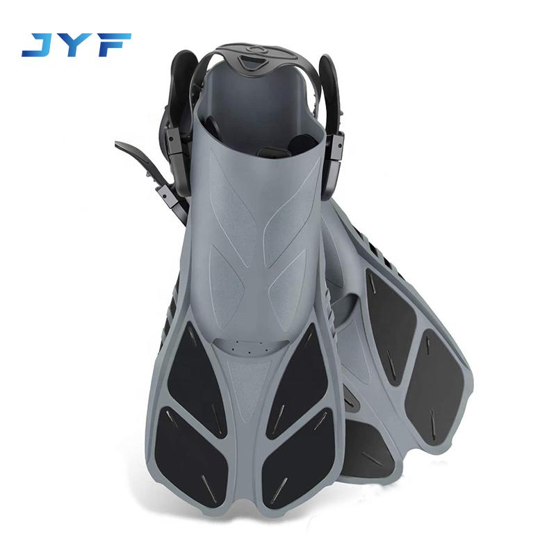 JYF Brand Hot Selling Yellow Orange Scuba Pro Jet Fins with Flipper Buckle