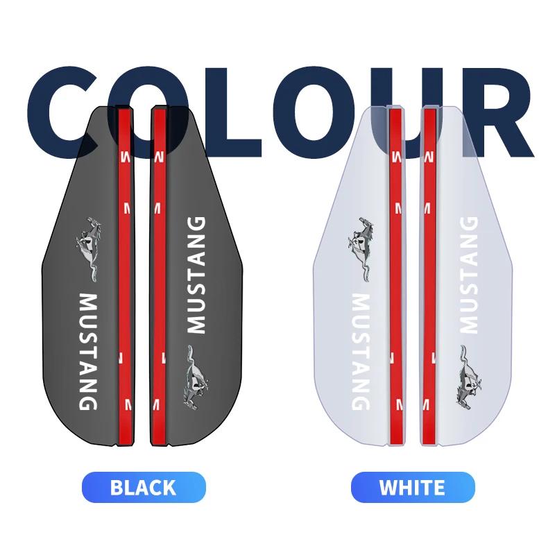 Car Sticker 2025 Hot New 2pc Transparent Car Rearview Mirror Protector Rain Eyebrow Visor For Ford Mustang Shelby GT GT500 GT350