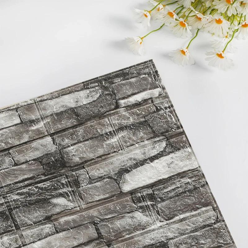 Foam 3D Decorative Wall Stickers Adhesive Panel Home Decor Living Room Bedroom House Decoration Bathroom Waterproof Wallpaper