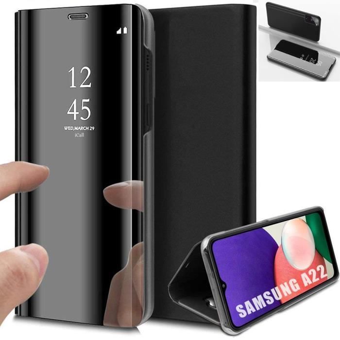 Coque de Protection - PROSHOP - Samsung A22 5G - Effet Miroir - Anti Choc - Noir