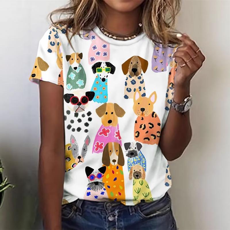 Abstract animal print women s T-shirt 2XS
