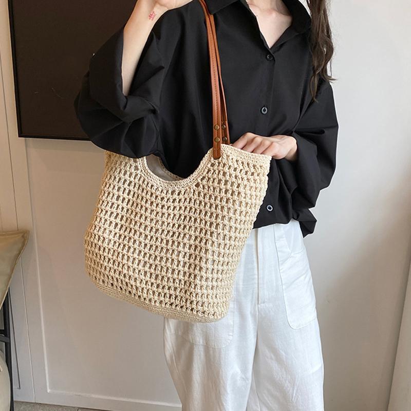 Beach Seaside Vacation Bag Women's Large Capacity Shoulder Bag New Versatile Fashion Shopper Handbag