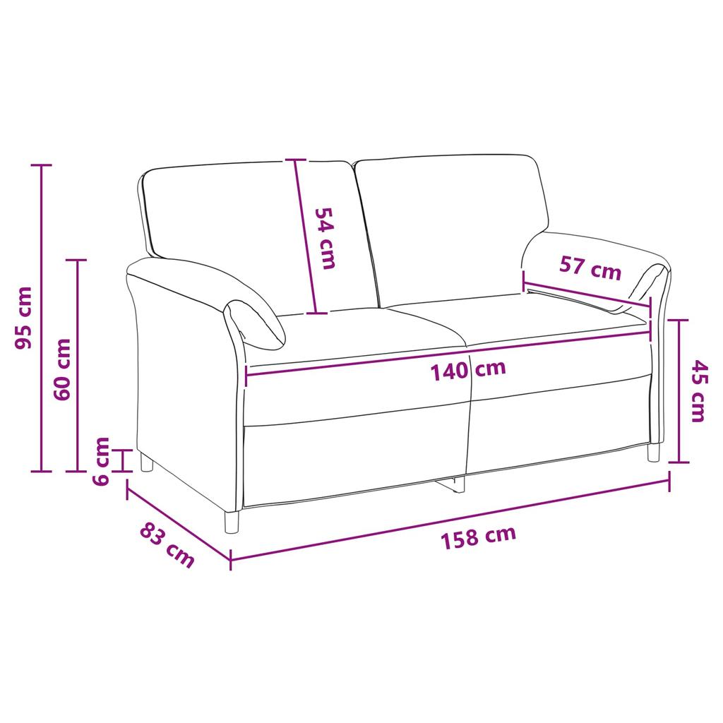 2 Seater Sofa Dark Green 158 x 83 x 95 cm Velvet