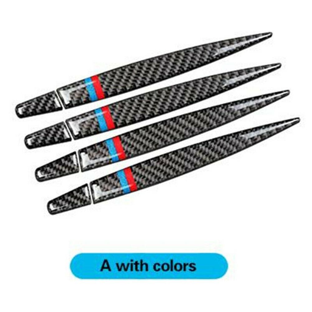 4pcs Real Carbon Fiber Car Door Handle Sticker Cover Trim Specail For BMW X5 X1