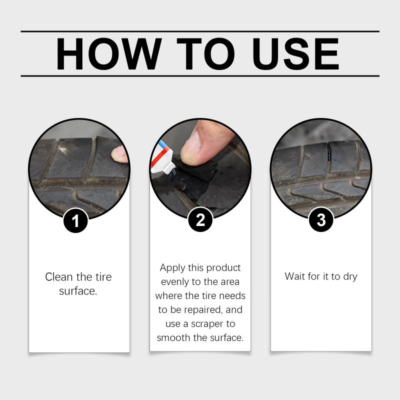 Flexible Rubber Tire Repair Kit for Car Wheel and Sidewall Damage Long Lasting Nourishing Glue for Auto Use